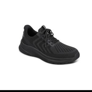 Orthofeet Men’s Tilos Hands‑Free Athletic Sneaker – Black 20018M
